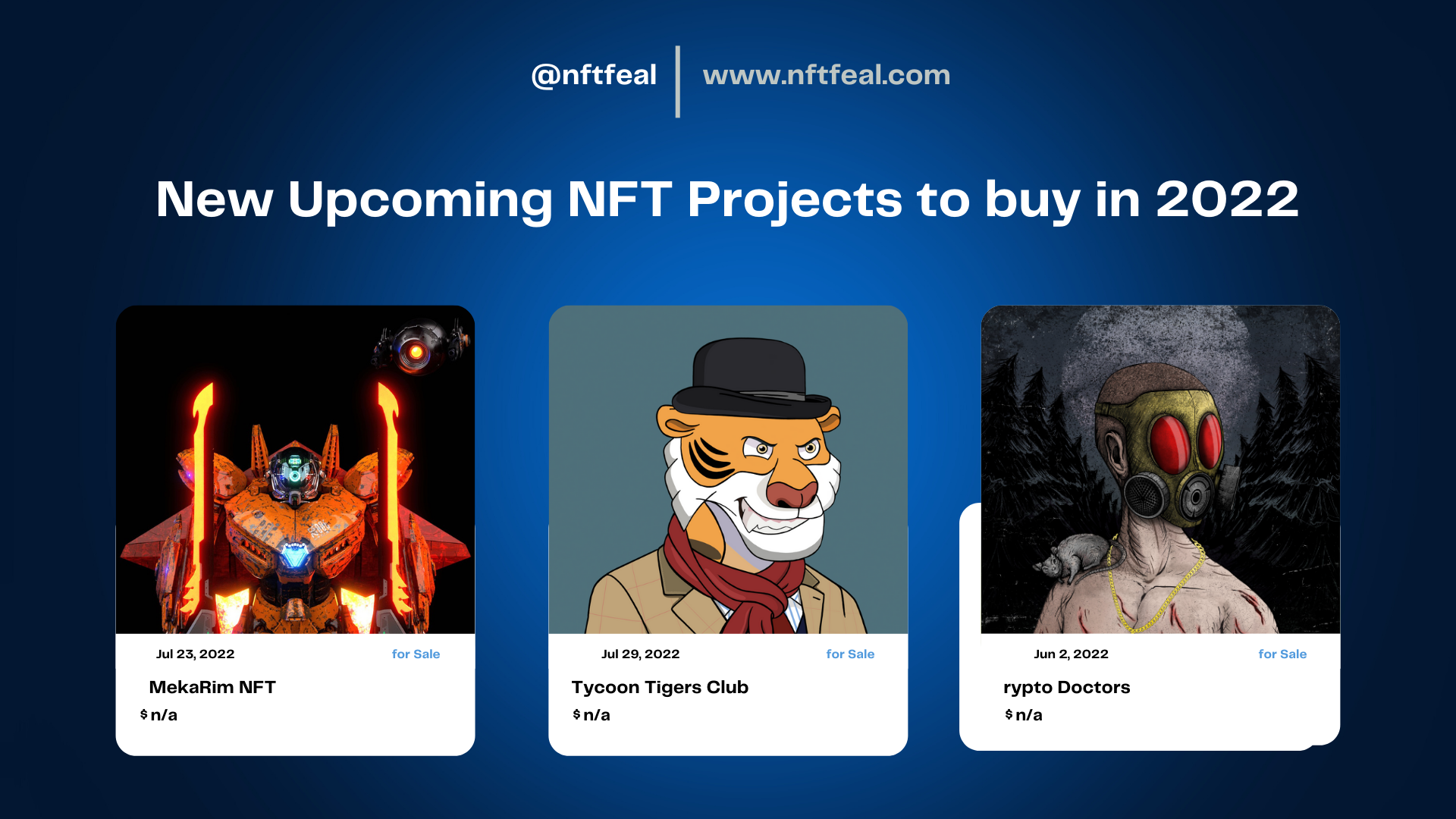 New Upcoming NFT Projects to buy in 2022 Feature Image